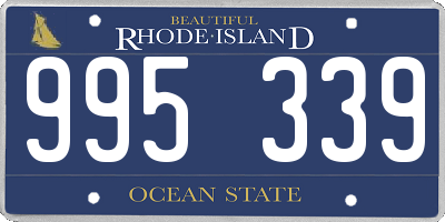 RI license plate 995339