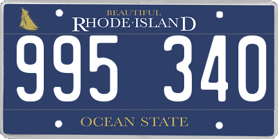 RI license plate 995340