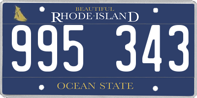 RI license plate 995343