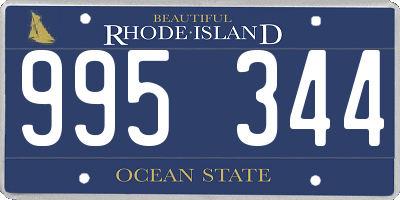 RI license plate 995344