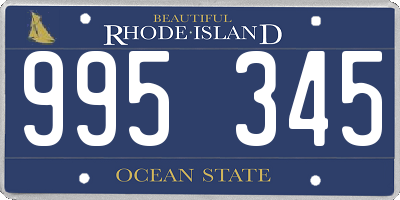 RI license plate 995345