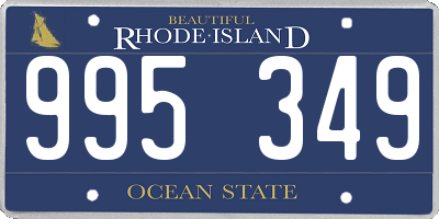RI license plate 995349
