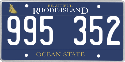 RI license plate 995352