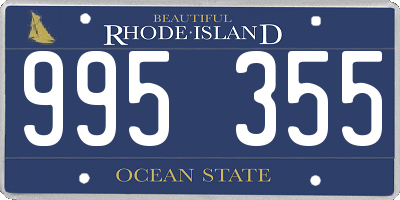 RI license plate 995355