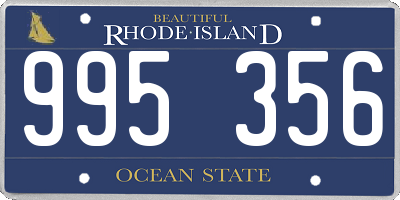 RI license plate 995356