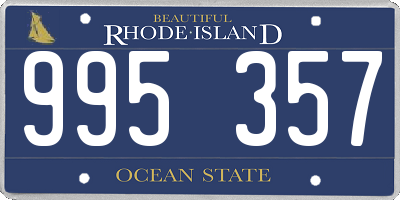 RI license plate 995357