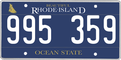 RI license plate 995359