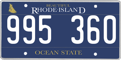 RI license plate 995360