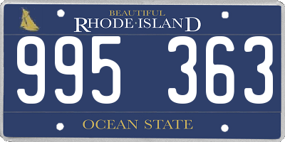 RI license plate 995363