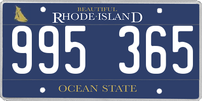 RI license plate 995365