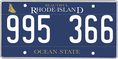 RI license plate 995366