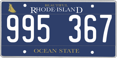 RI license plate 995367