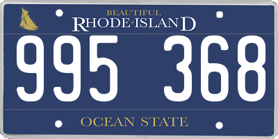 RI license plate 995368