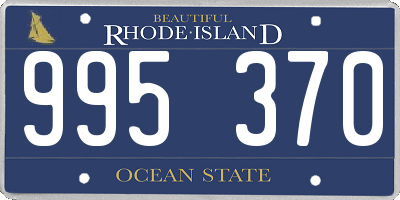 RI license plate 995370