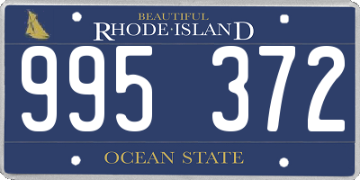 RI license plate 995372