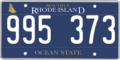 RI license plate 995373