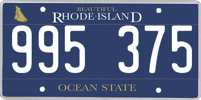 RI license plate 995375