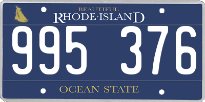 RI license plate 995376