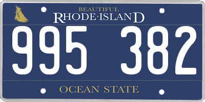 RI license plate 995382