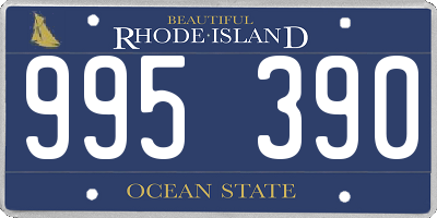 RI license plate 995390