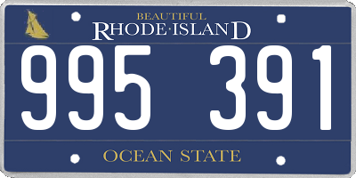 RI license plate 995391