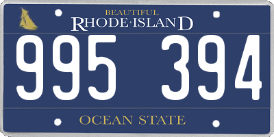 RI license plate 995394