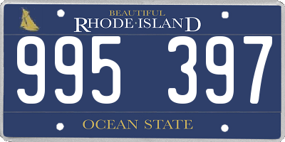 RI license plate 995397