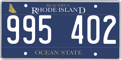 RI license plate 995402