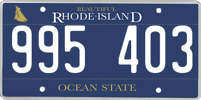 RI license plate 995403