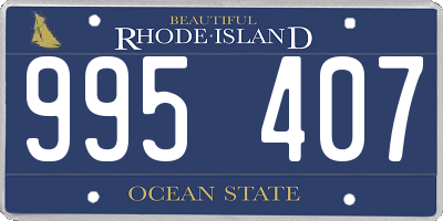 RI license plate 995407