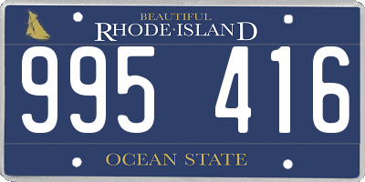 RI license plate 995416