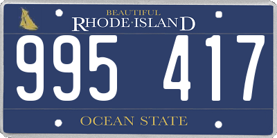 RI license plate 995417