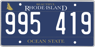 RI license plate 995419