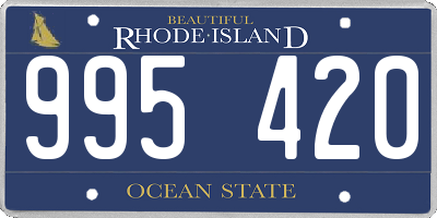 RI license plate 995420