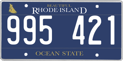 RI license plate 995421