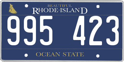 RI license plate 995423