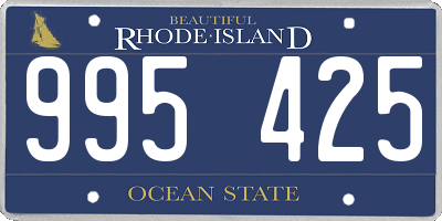 RI license plate 995425