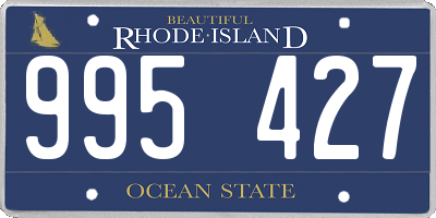 RI license plate 995427