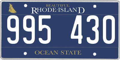 RI license plate 995430