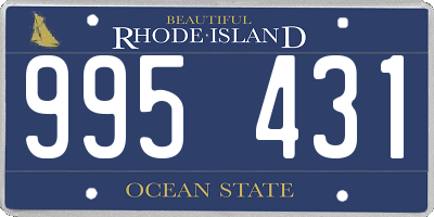 RI license plate 995431