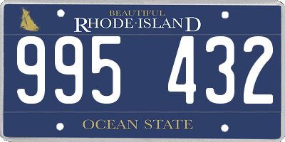 RI license plate 995432