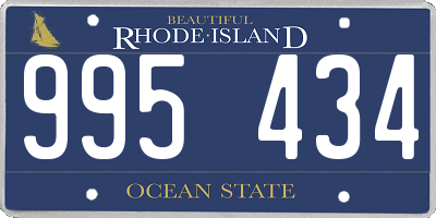RI license plate 995434