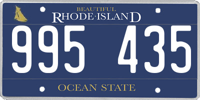 RI license plate 995435