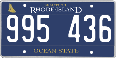 RI license plate 995436