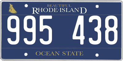 RI license plate 995438