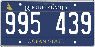 RI license plate 995439