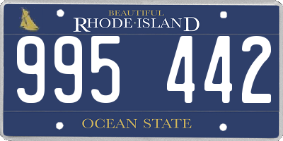 RI license plate 995442