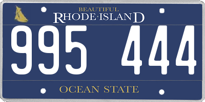 RI license plate 995444