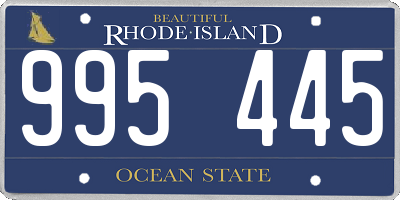 RI license plate 995445