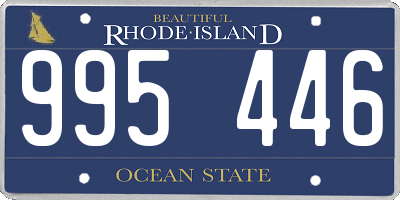 RI license plate 995446